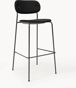 Sedia alta in pelle con struttura in metallo Co