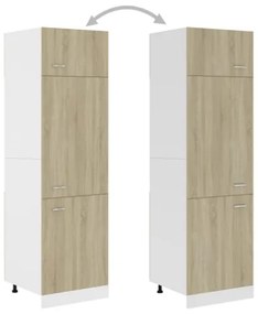 Armadio per Frigo Rovere Sonoma 60x57x207 cm in Truciolato