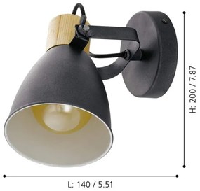 Eglo 99074 - Luce Spot COSWARTH 1xE27/25W/230V