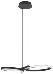 Lampadario LED essentiel Serpins nero, luce calda 2500 lumen, EGLO