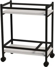 Carrello Portavivande Stile Industrial 60x34x76 Will Bianco