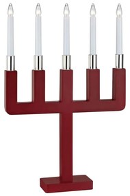 Markslöjd 704220 - Candelabro natalizio SUNDSTOORP 5xE10/3W/230V rosso