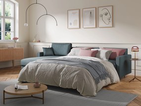 Andromeda divano letto angolare in velluto morbido impermeabile T01 beige