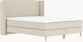 Letto boxspring in bouclé fatto a mano Ardis, H4