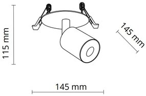 Faretto da incasso NEX 1xGU10/10W/230V bianco