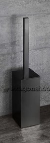 Colombo design basiq b37060nm porta scopino da pavimento in abs nero opaco