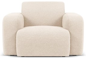 Poltrona beige in tessuto bouclé Molino - Micadoni Home
