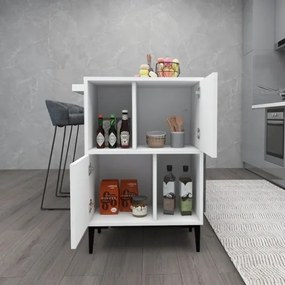 Mobile Da Cucina Multiuso Dispensa 60x35x90 Nikla Bianco