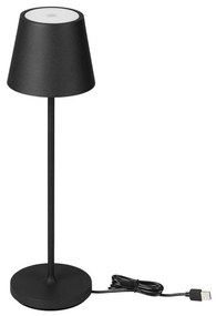 Lampada LED da Tavolo 15W Nera Dimmerabile con Ricarica Wireless