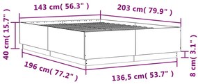 Giroletto Rovere Sonoma 140x200 cm in Legno Multistrato