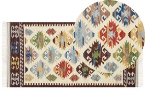 Tappeto kilim lana multicolore 80 x 150 cm AKNALICH Beliani