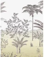 Isidore Leroy Carta da parati panoramica Jardin des Oiseaux Safran - Panel C