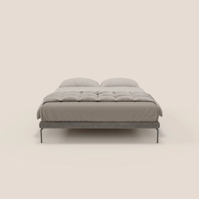 Ring sommier sfoderabile con piedi alti 24 cm in tessuto impermeabile T14 grigio