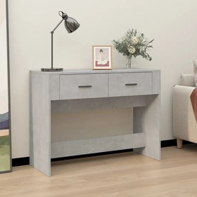 Tavolino Consolle Grigio Cemento 100x39x75 Cm Legno Multistrato /