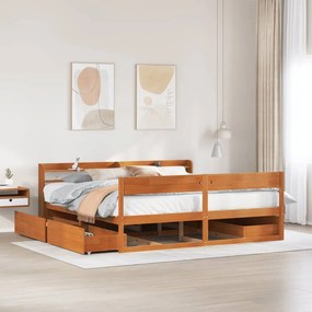 Letto senza materasso marrone cera 180x200 cm in legno di pino