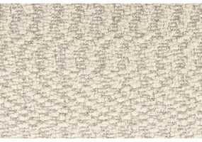 Poltrona color crema girevole con rivestimento in bouclé Seina – Dutchbone