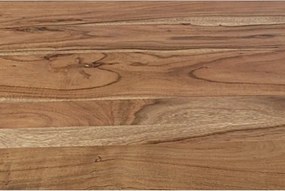 Tavolo In Legno Massello Rustico 100x200 Cm Gambe In Acciaio Egon Bizzotto