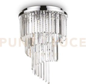 Carlton lampadario a soffitto in cristallo molato e metallo finitur...