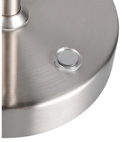 Lampada da tavolo argentata (altezza totale 45 cm) Moreno – Reality