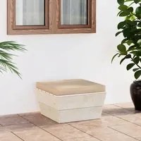 Ottomana da Giardino su Pallet con Cuscino in Legno di Abete 3063375