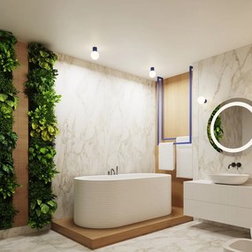 Lampada da parete blu scuro Orbital – Sollux