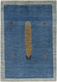 Gabbeh Tappeto 120x170 Blu (Iran) Annodato A Mano
