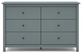 Cassettiera verde polveroso in pino massiccio 130x80x45 cm Misti – Marckeric