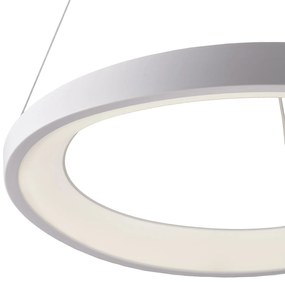 Sospensione Moderna Perth In Plastica Bianca Con Led Integrato 32W 4000K