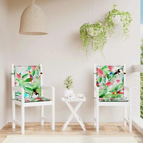 Cuscini Per Sedia Schienale Basso 2 Pz Multicolore İn Tessuto /