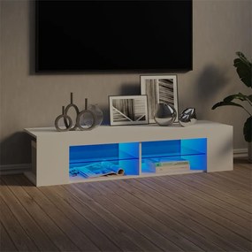 Mobile Porta TV con Luci LED Bianco 135x39x30 cm