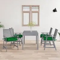 Sedie Pranzo per Esterni con Cuscini 4 pz Legno Massello Acacia 3078424