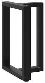 Gambe Tavolo Pranzo A Forma T 2pz Nero 50x35x(72-73)cm Acciaio /