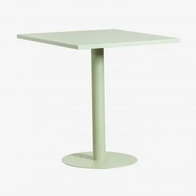 Tavolo da giardino quadrato in metallo (70x70 cm) Mizzi Celadon - Sklum