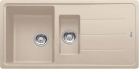 Lavello integrato 1.5 vasche in fragranite avena FRANKE Boston L 50 x L 97 cm, reversibile