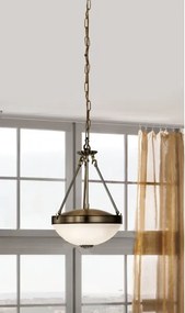Eglo 82747 - Lampadario a sospensione con catena SAVOY 2xE27/60W/230V bronzo