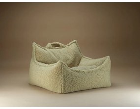 Pouf a sacco per bambini verde con rivestimento in bouclé Chair – Wigiwama