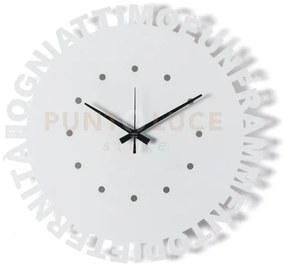 Orologio da parete minimal wordshow bianco marmo