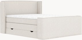 Letto boxspring fatto a mano con contenitore Freeland, H3