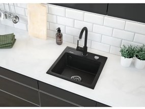 Deante ZQZ_T103 - Lavello da cucina ZORBA 44x44 cm granito/antracite