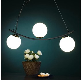 ONLI - Lampadario a sospensione con filo TRIO 3xE14/6W/230V nero