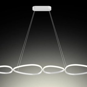 Lampadario LED design Gil bianco, luce con 3 temperature di colore 3000 lumen, NOVECENTO