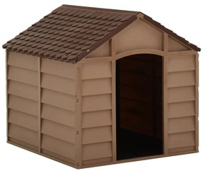 Cuccia Per Cani Marrone 71x71,5x68 Cm İn Pp /