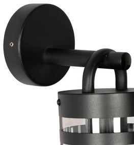 Lampada da parete per esterni industriale nera IP44 - Ruben