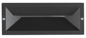 Lampada applique a incasso SHADE 25x9 cm per esterni in alluminio Nero