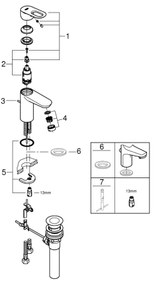 GROHE 32814000 - Miscelatore per lavabo BAULOOP, cromo lucido