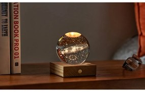 Lampada da tavolo dimmerabile marrone scuro con paralume in vetro (altezza 12 cm) Amber - Gingko