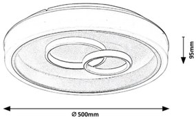 Rabalux - Plafoniera LED 40W/230V rotonda