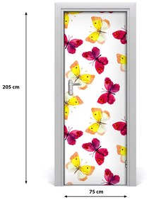 Adesivo per porta Farfalle colorate 75x205 cm