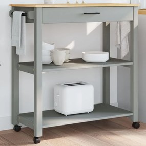 Carrello Da Cucina Monza 84x40x90 Cm İn Legno Massello Di Pino /