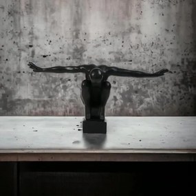 Decorazione da tavolo 25x41x20 cm resina/nero
